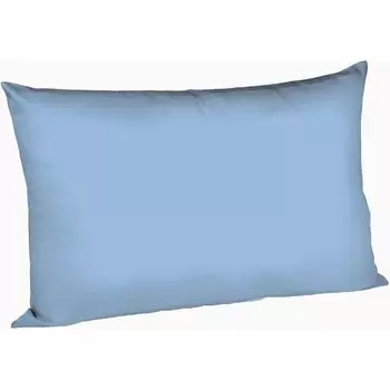 Атласная наволочка Fleuresse Mako однотонная, средний синий 6031, размер 50 x 70 см