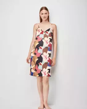 Атласная ночная рубашка с принтом Gisela, мультиколор