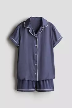 Атласная пижама H&M, синий