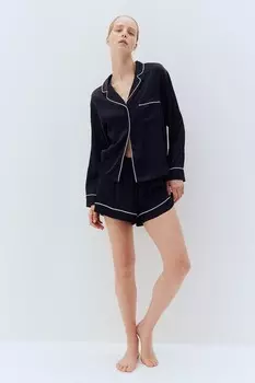 Атласная пижама H&M, синий