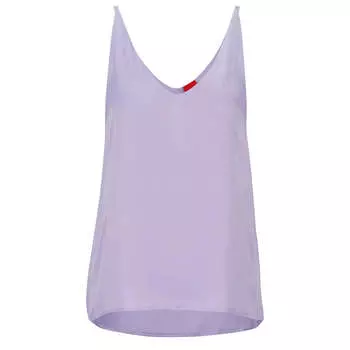 Атласная пижамная майка Hugo With V-neckline And Logo Straps, сиреневый