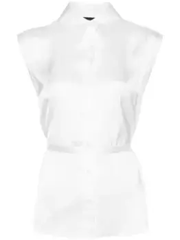 Атласная рубашка без рукавов Fabiana Filippi, белый