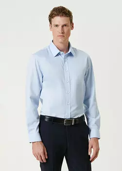 Атласная рубашка без утюга Network, синий