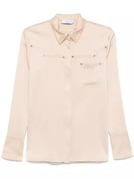Атласная рубашка Blumarine, нейтральный цвет
