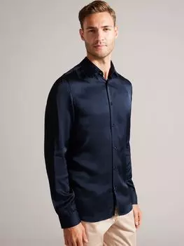 Атласная рубашка Corato Ted Baker, черный