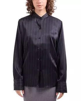 Атласная рубашка Emporio Armani, синий