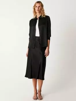 Атласная рубашка Finery Cynthia, черная