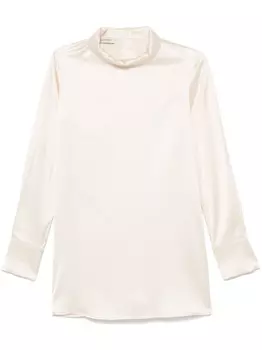 Атласная рубашка Gentry Portofino, нейтральный цвет