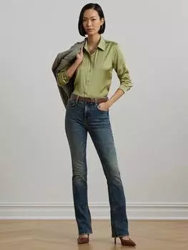 Атласная рубашка jamelko Ralph Lauren, цвет Light Olive