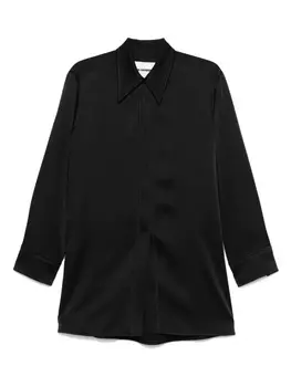 Атласная рубашка Jil Sander, черный
