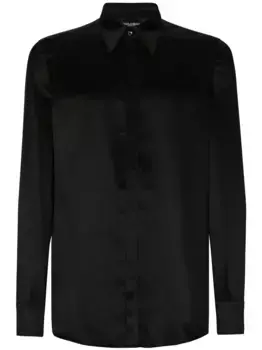 Атласная рубашка Martini DOLCE & GABBANA, черный