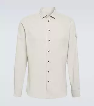 Атласная рубашка Moncler, синий