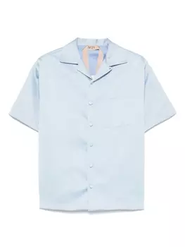 Атласная рубашка N21, синий