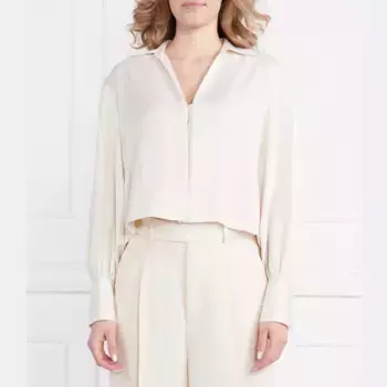 Атласная рубашка обычного кроя Dkny, экрю