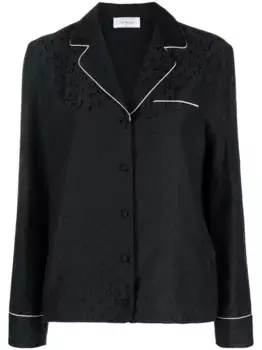 Атласная рубашка Off Jacq Pajama OFF-WHITE, черный