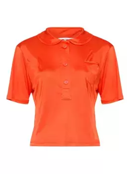 Атласная рубашка поло MAISON MARGIELA, оранжевый