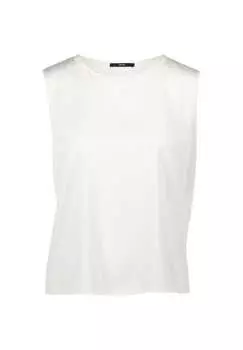 Атласная рубашка с ажурным вырезом Zero, белый