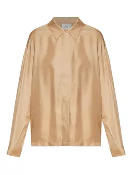 Атласная рубашка с длинным рукавом MUNTHE, нейтральный