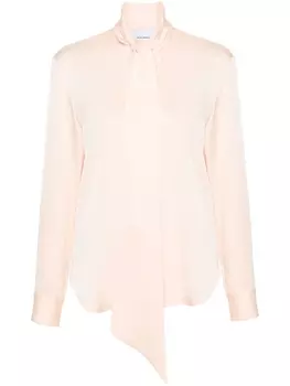 Атласная рубашка с длинными рукавами Alex Perry, оранжевый