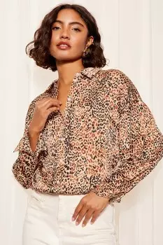 Атласная рубашка с пуговицами Friends Like These, коричневый