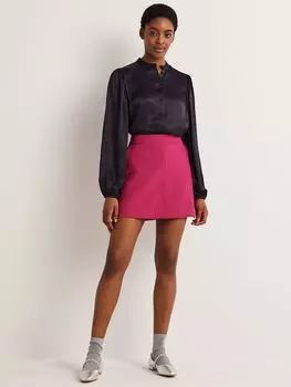 Атласная рубашка с рукавами Boden Blouson, темно-синяя