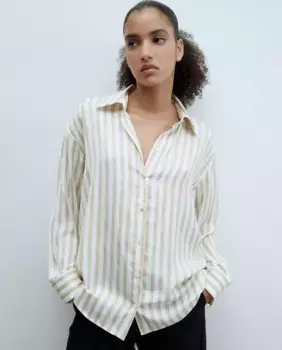 Атласная рубашка Sfera, цвет Camel