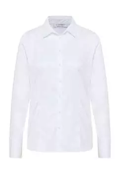 Атласная рубашка стандартный крой Eterna, белый