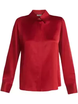 Атласная рубашка Vince, оранжевый