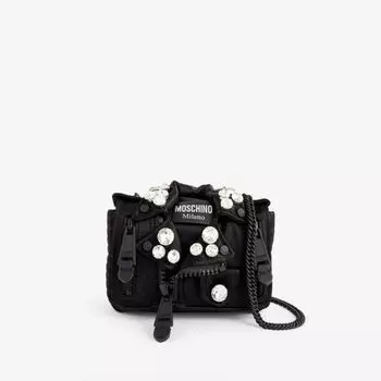 Атласная сумка через плечо still life with heart Moschino, черный