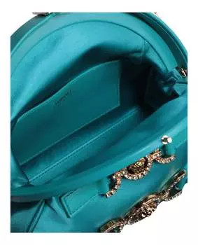 Атласная сумка Crystal Medusa '95 Versace, цвет Glacier Green