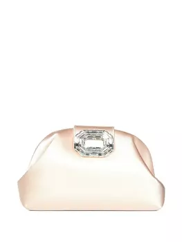 Атласная сумка-клатч Camelia Amina Muaddi, нейтральный