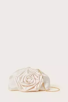 Атласная сумка-корсаж Monsoon, бежевый