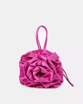 Атласная сумка с цветами Lola Casademunt, розовый