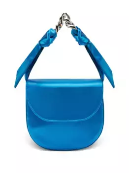 Атласная сумка-тоут Casadei, синий