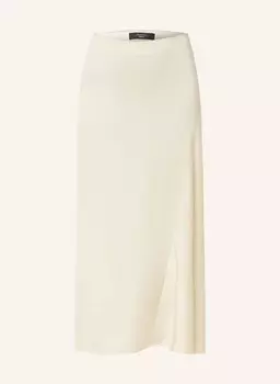 Атласная юбка аия Weekend Max Mara, экрю