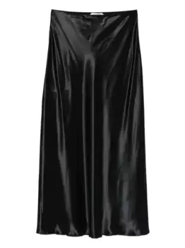 Атласная юбка Alberta Ferretti, черный