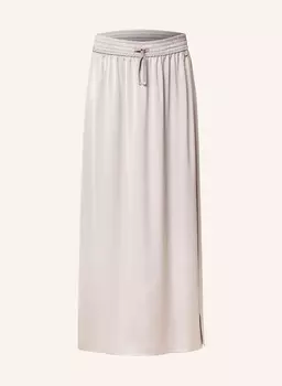 Атласная юбка Herno, коричневый