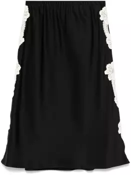 Атласная юбка Jil Sander, черный