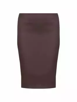 Атласная юбка-карандаш Dolce&Gabbana, коричневый