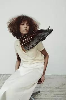Атласная юбка-карандаш из коллекции zw ZARA, цвет Ivory