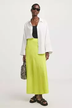 Атласная юбка-комбинация Jd Williams, зеленый