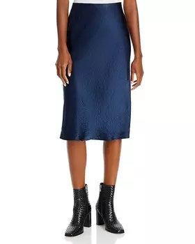 Атласная юбка-комбинация Vince, синий