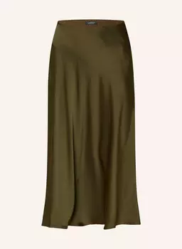 Атласная юбка Lauren Ralph Lauren, зеленый