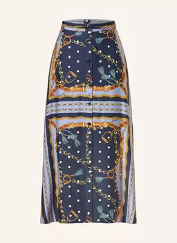 Атласная юбка Maje, синий