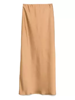 Атласная юбка макси Cenere GB, коричневый