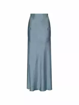Атласная юбка макси Nanushka, синий