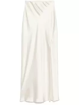Атласная юбка макси Patrizia Pepe, белый