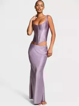 Атласная юбка-макси Victoria'S Secret, цвет FROZEN PLUM