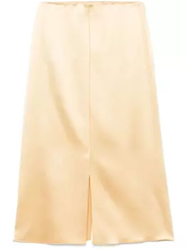 Атласная юбка миди Altuzarra, желтый