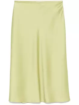 Атласная юбка миди Blumarine, зеленый